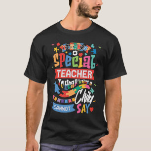 Camiseta Professor de Consciência Autista É preciso um Ensi