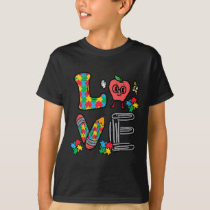 Camiseta Professor de Consciência do Autismo Apaixonado Edu