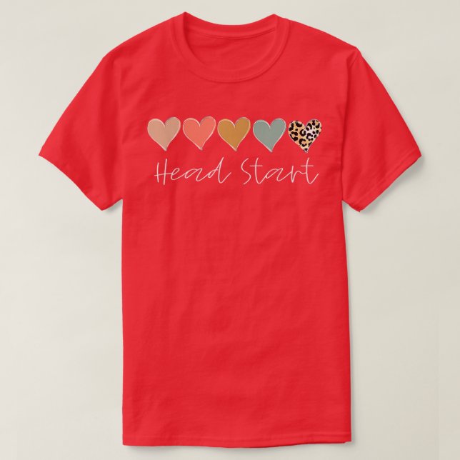 Camiseta Professor de Corações-Leopardo Aluno, Cabeça De Vo (Frente do Design)