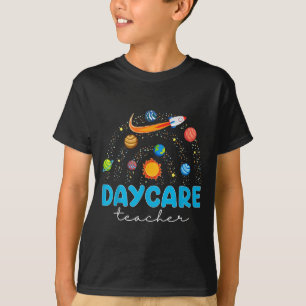 Camiseta Professor de Creche Foguete Espaço Sistema Solar E