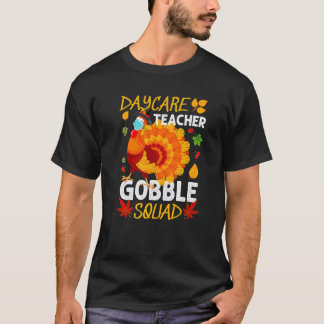 Camiseta Professor de Creche Gobble Squad Peruca Máscara Fa