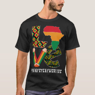 Camiseta Professor de dança amava mapa negro africano ameri