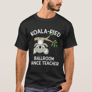 Camiseta Professor de Dança de Salão Gif Pun Koala Fofo Ins
