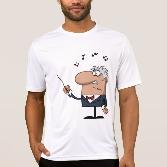 Camiseta Professor de desenho animado Mens Ativo (Frente)