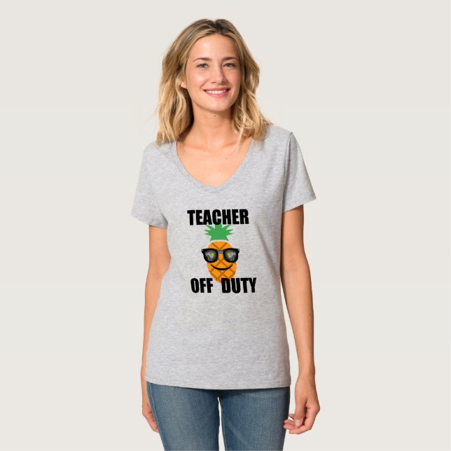 Camiseta Professor de Design de serviço - T-S de colo V bás (Frente Completa)