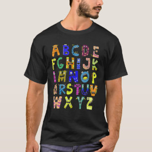 Camiseta Professor de Dia das Bruxas de Alphabet Monster AB