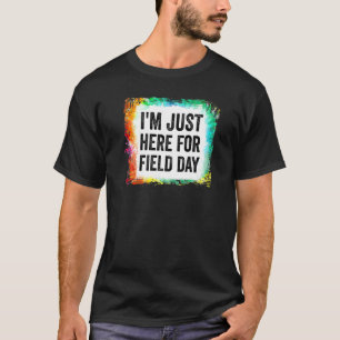 Camiseta Professor de Dia de Campo Rainbow Estou aqui para 