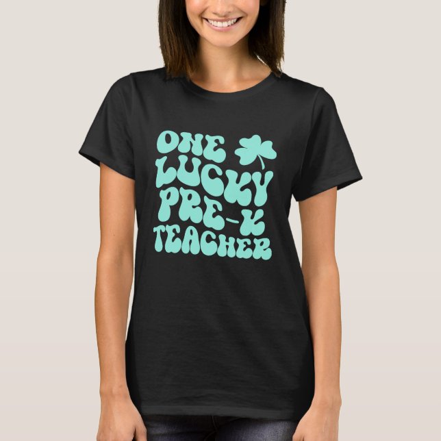 Camiseta Professor de Dia de São Patrício de pré-K, com sor (Frente)