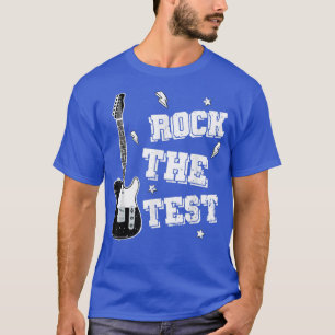 Camiseta Professor de Dia de Teste Rock the Test Guitar Tea