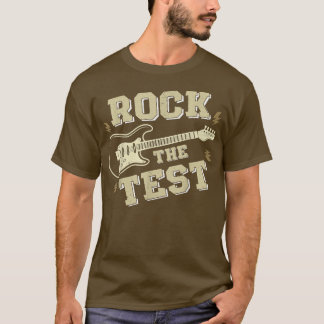 Camiseta Professor de Dia de Teste Rock the Test Guitar Tea