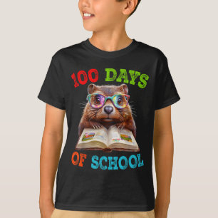 Camiseta Professor de Dia dos 100 anos da Marmota Engraçada