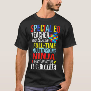 Camiseta Professor de Educação Especial Autismo Puzzle Auti