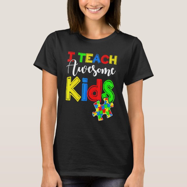 Camiseta Professor de Educação Especial Conscientização do  (Frente)