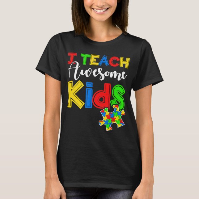 Camiseta Professor de Educação Especial Conscientização do  (Frente)