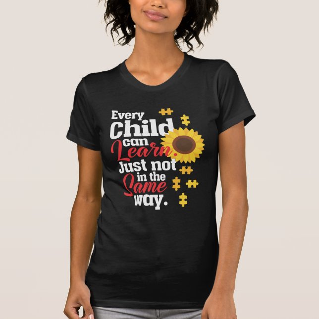 Camiseta Professor de Educação Especial de Girassol (Frente)