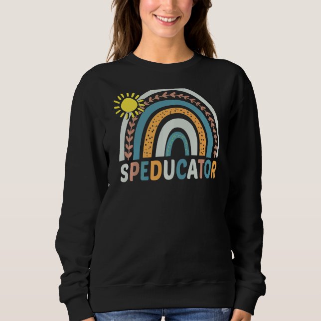 Camiseta Professor de Educação Especial do Rainbow Boho (Frente)