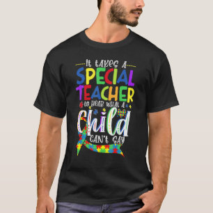 Camiseta Professor de Educação Especial em Autismo Ouvirá q