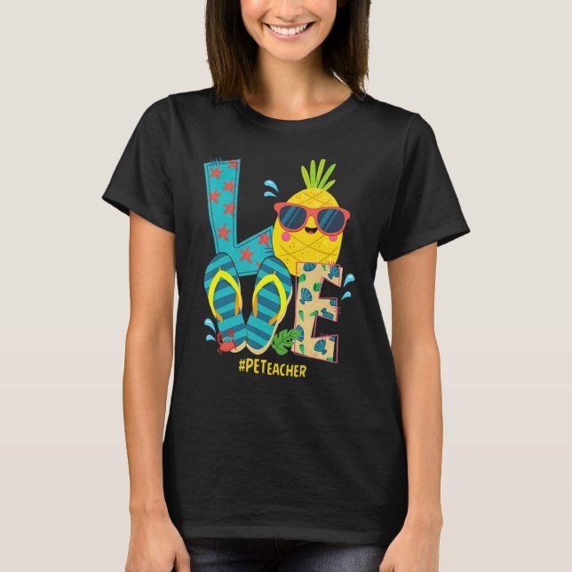 Camiseta Professor de Educação Física do Amor Pineapple Sum (Frente)