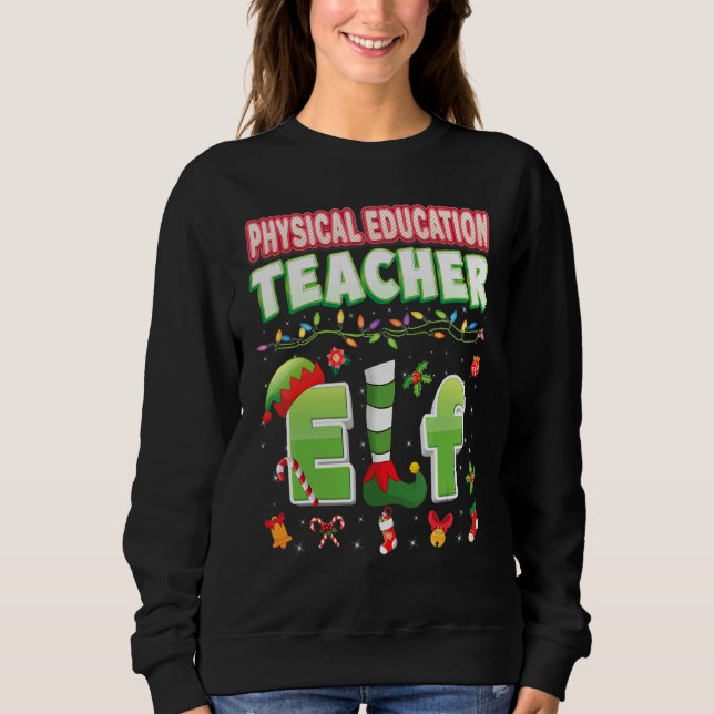 Camiseta Professor de Educação Física Elf Swe de Natal (Frente)