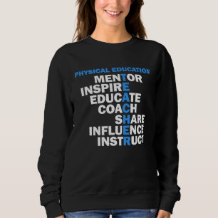 Camiseta Professor de Educação Física ensinar ideia da esco