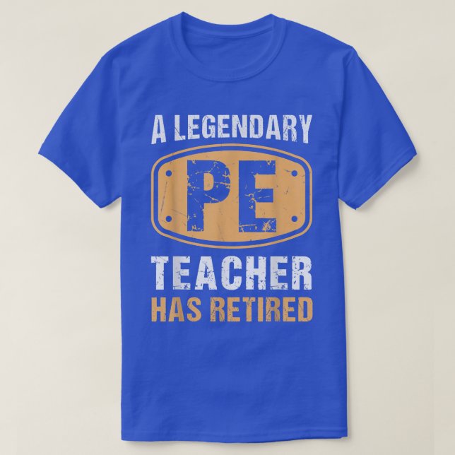 Camiseta Professor de educação física, legendário, aposento (Frente do Design)