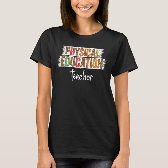 Camiseta Professor de Educação Física Leopard Camisa-T Cute (Frente)
