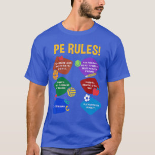 Camiseta Professor de Educação Física Regras de Educação Fí