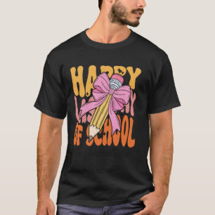 Camiseta Professor de Educação Infantil Feliz Último Dia de