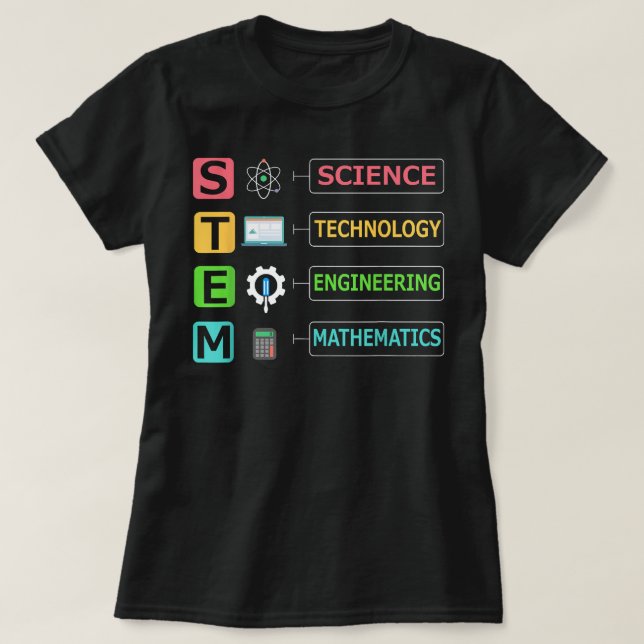 Camiseta Professor de Engenharia de Matemática da STEM Scie (Frente do Design)