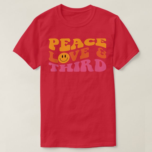 Camiseta Professor de Ensino de Amor do 3º Grau (Frente do Design)