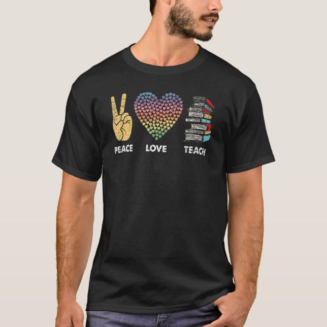 Camiseta Professor de Ensino de Paz e Amor 3 (Frente)