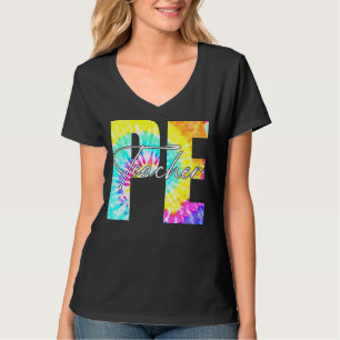 Camiseta Professor De Ensino Físico Tie Dye Pe Primeiro Dia