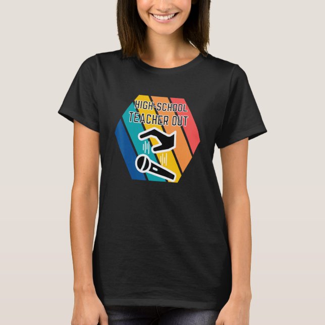 Camiseta Professor de Ensino Médio Fora Microfone Drop Apre (Frente)