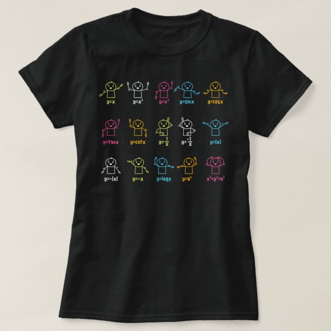 Camiseta Professor de Equação de Matemática do Gráfico de D (Frente do Design)