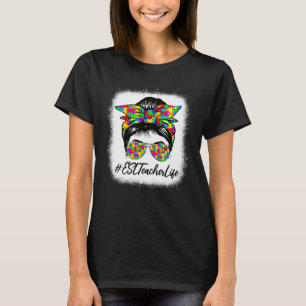Camiseta Professor de ESL Cabelo Desarrumado Apoiando a Con