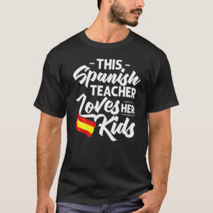 Camiseta Professor de Espanhol Bandeira da Espanha Aula de 