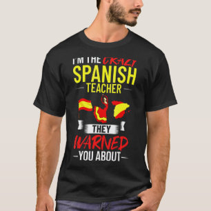 Camiseta Professor de Espanhol Bandeira da Espanha Lição de
