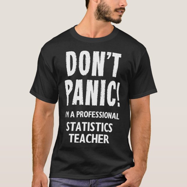 Camiseta Professor de Estatísticas Engraçado  (Frente)