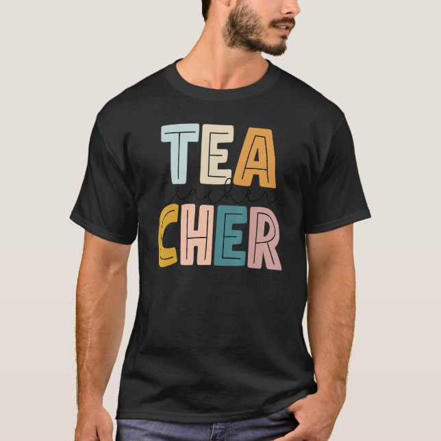 Camiseta Professor De Estilo De Boho Retroativo À Escola 1 (Frente)