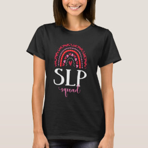 Camiseta Professor de Fala Leve Leopardo Arco-íris Esquadrã