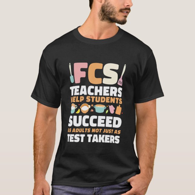 Camiseta Professor de FCS Ajuda Alunos a Ter Sucesso Como A (Frente)