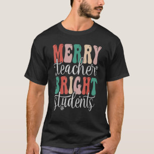 Camiseta Professor de Feliz Brilhante Estudantes de Natal