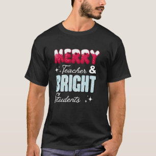 Camiseta Professor de feliz e Estudantes Brilhantes Christm