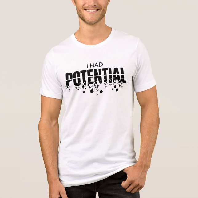 Camiseta Professor de Física Engraçado Eu Tinha Potencial H (Frente)