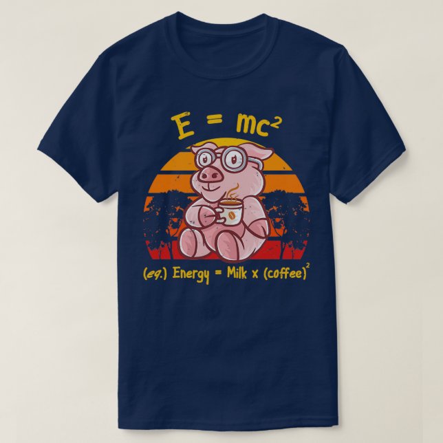 Camiseta Professor de Fórmula de Nerd Café Café Café Mug Pi (Frente do Design)