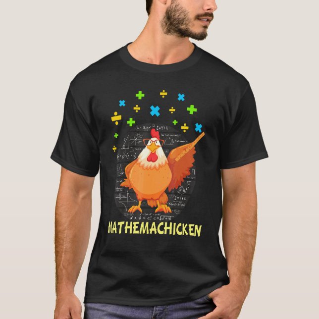 Camiseta Professor de Frango Matemático Mathemachicken (Frente)