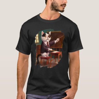 Camiseta Professor de Gato Gato-Gato-Gato-Gato, Escola de P
