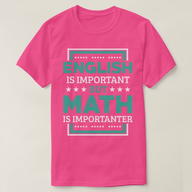 Camiseta professor de geek de matemática/professor de artes (Frente do Design)