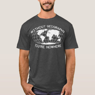 Camiseta Professor de Geografia Diversão Citando o Globo da