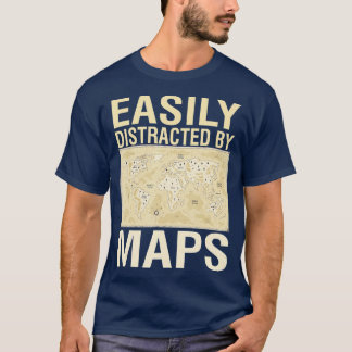 Camiseta Professor De Geografia Engraçado, Facilmente Distr